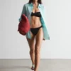 Slip de bikini froncé