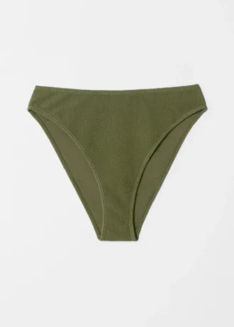 Slip de bikini taille haute texturé