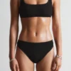Slip de bikini taille haute texturé