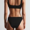 Slip de bikini taille haute texturé