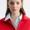 Sweat-shirt à col cheminée et fermeture éclair