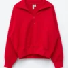 Sweat-shirt à col cheminée et fermeture éclair