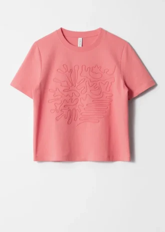 T-shirt à appliqués floraux
