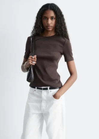 T-shirt côtelé