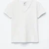 T-shirt en coton à col en V