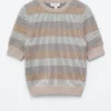 T-shirt en maille côtelée