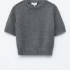 T-shirt en maille côtelée