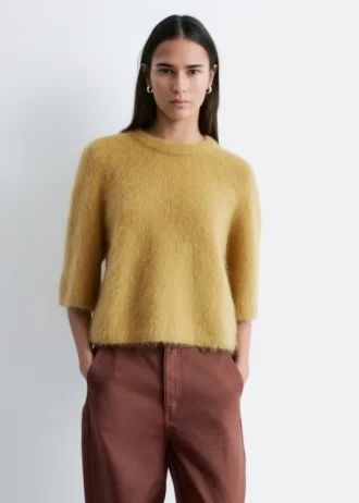 T-shirt en maille mélangée mohair