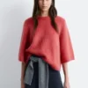 T-shirt en maille mélangée mohair