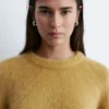 T-shirt en maille mélangée mohair