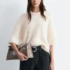 T-shirt en maille mélangée mohair