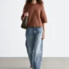 T-shirt en maille mélangée mohair