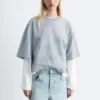 T-shirt oversize en coton rayé