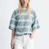 T-shirt oversize en coton rayé