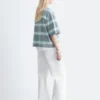 T-shirt oversize en coton rayé