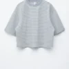 T-shirt oversize en coton rayé