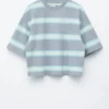 T-shirt oversize en coton rayé