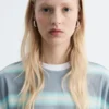 T-shirt oversize en coton rayé