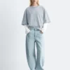 T-shirt oversize en coton rayé