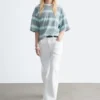 T-shirt oversize en coton rayé