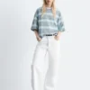 T-shirt oversize en coton rayé
