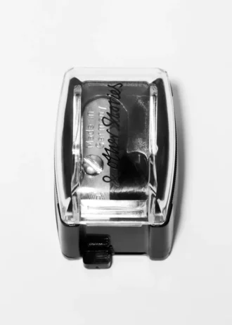 Taille-crayon à maquillage transparent/noir