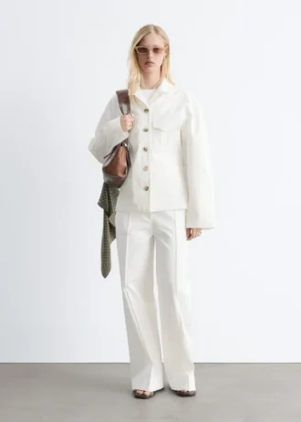 Veste ajustée en sergé de coton