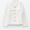 Veste ajustée en sergé de coton