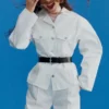 Veste ajustée en sergé de coton