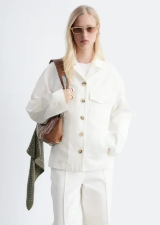 Veste ajustée en sergé de coton