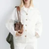 Veste ajustée en sergé de coton