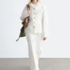 Veste ajustée en sergé de coton