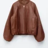 Veste aviateur en cuir