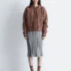 Veste aviateur en laine tricotée