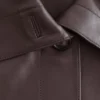 Veste carrée en cuir nappa