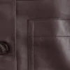 Veste carrée en cuir nappa