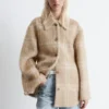Veste chemise en laine à carreaux
