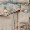 Veste courte en denim surteint