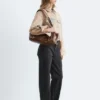 Veste courte en denim surteint