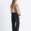Veste courte en denim surteint