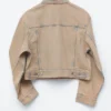 Veste courte en denim surteint