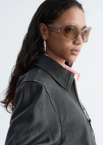 Lunettes de soleil à monture ovale oversize