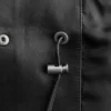Veste en cuir à cordon de serrage à la taille