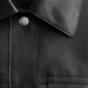 Veste en cuir à cordon de serrage à la taille