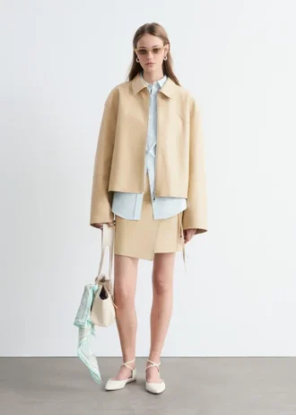 Veste en cuir décontractée