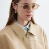 Veste en cuir décontractée