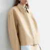 Veste en cuir décontractée