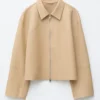 Veste en cuir décontractée