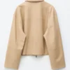 Veste en cuir décontractée
