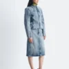 Veste en denim ajustée à fermeture éclair